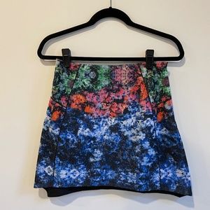 Digital Print Multicolored Mini Skirt